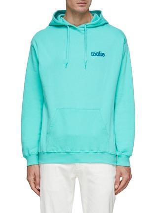 Main View - Click To Enlarge - MAISON LABICHE - ‘Reaumur’ Back Embroidery Cotton Drawstring Hoodie