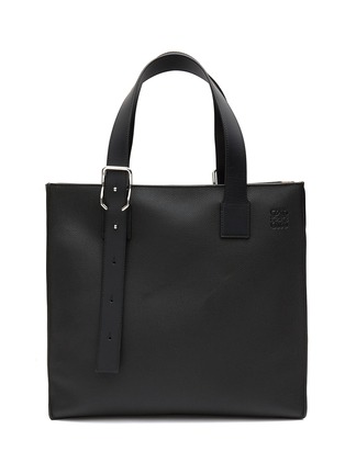 Main View - Click To Enlarge - LOEWE - Buckled Handle Leather Zipped Tote Bag
