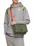 Figure View - Click To Enlarge - LOEWE - ‘Goya’ Logo Jacquard Strap Nylon Puffer Messenger Bag