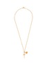 Main View - Click To Enlarge - EMANUELE BICOCCHI - 24K GOLD PLATED STERLING SILVER DAGGER AND ROSE PENDANT NECKLACE