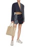 Figure View - Click To Enlarge - HAVRE STUDIO - Cropped Blazer And Wrap Skirt Set