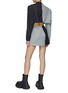 Back View - Click To Enlarge - HAVRE STUDIO - Cropped Blazer And Wrap Skirt Set