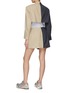 Back View - Click To Enlarge - HAVRE STUDIO - Cropped Blazer And Wrap Skirt Set