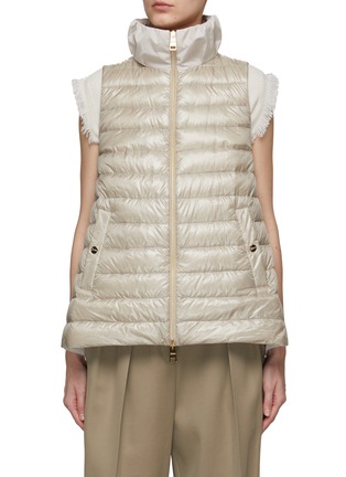 Main View - Click To Enlarge - HERNO - Ultralight Box Pleat High Neck Vest