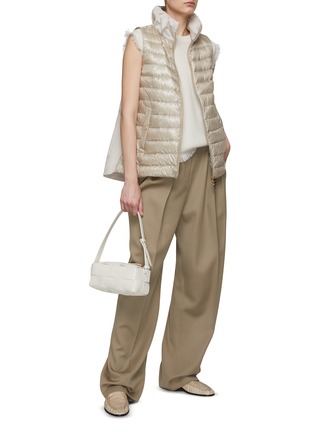 Figure View - Click To Enlarge - HERNO - Ultralight Box Pleat High Neck Vest