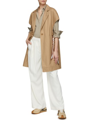 Figure View - Click To Enlarge - HERNO - Silk Ribbon Embellished Waist Coat
