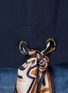  - HERNO - Silk Ribbon Embellished Crewneck Quarter Sleeve Sweater