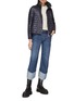 Figure View - Click To Enlarge - HERNO - Box Pleat Back Panel High Neck Puffer Jacket
