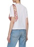 Back View - Click To Enlarge - HERNO - Silk Ribbon Embellished Crewneck T-Shirt