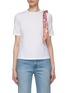 Main View - Click To Enlarge - HERNO - Silk Ribbon Embellished Crewneck T-Shirt