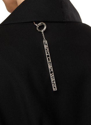  - FENG CHEN WANG - Metal Logo Embellished Organza Sleeve Layered Blazer