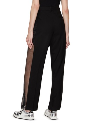 Back View - Click To Enlarge - FENG CHEN WANG - Sheer Panel High Rise Wide Leg Pants