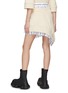 Back View - Click To Enlarge - FENG CHEN WANG - Shirt Panel Criss Cross Waist Asymmetric Hem Cotton Mini Skirt