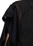  - FENG CHEN WANG - Sheer Panel Ruffle Detail Sleeve Mini Shirt Dress