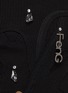  - FENG CHEN WANG - Metal Logo Crystal Embellished Cutout Detail Sleeveless Ribbed Knit Top