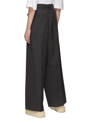 Back View - Click To Enlarge - ACNE STUDIOS - Asymmetric Pleated Suit Pants