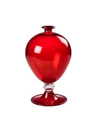 Main View - Click To Enlarge - VENINI - Veronese Vase 600.01 — Cipria Pink/Ox Blood Red