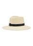 Figure View - Click To Enlarge - MAISON MICHEL - ‘Virginie’ Logo Jacquard Silicone Belt Trim Straw Fedora Hat