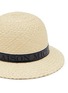 Detail View - Click To Enlarge - MAISON MICHEL - ‘Mara’ Logo Jacquard Silicone Belt Trim Straw Fedora Hat