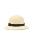 Figure View - Click To Enlarge - MAISON MICHEL - ‘Mara’ Logo Jacquard Silicone Belt Trim Straw Fedora Hat
