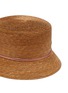 Detail View - Click To Enlarge - MAISON MICHEL - Mini ‘Kendall’ Logo Plaque Straw Hat