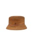 Main View - Click To Enlarge - MAISON MICHEL - Mini ‘Kendall’ Logo Plaque Straw Hat