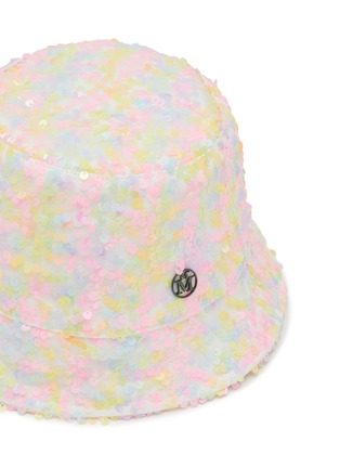 Detail View - Click To Enlarge - MAISON MICHEL - ‘Souna’ Pastel Sequins Bucket Hat