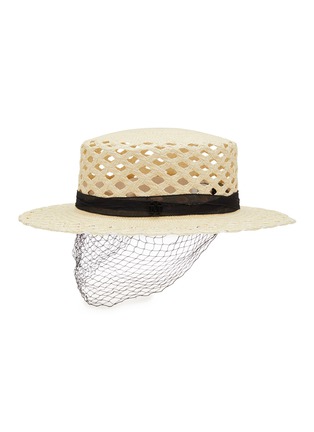 Main View - Click To Enlarge - MAISON MICHEL - Kiki Veiled Panama Hat