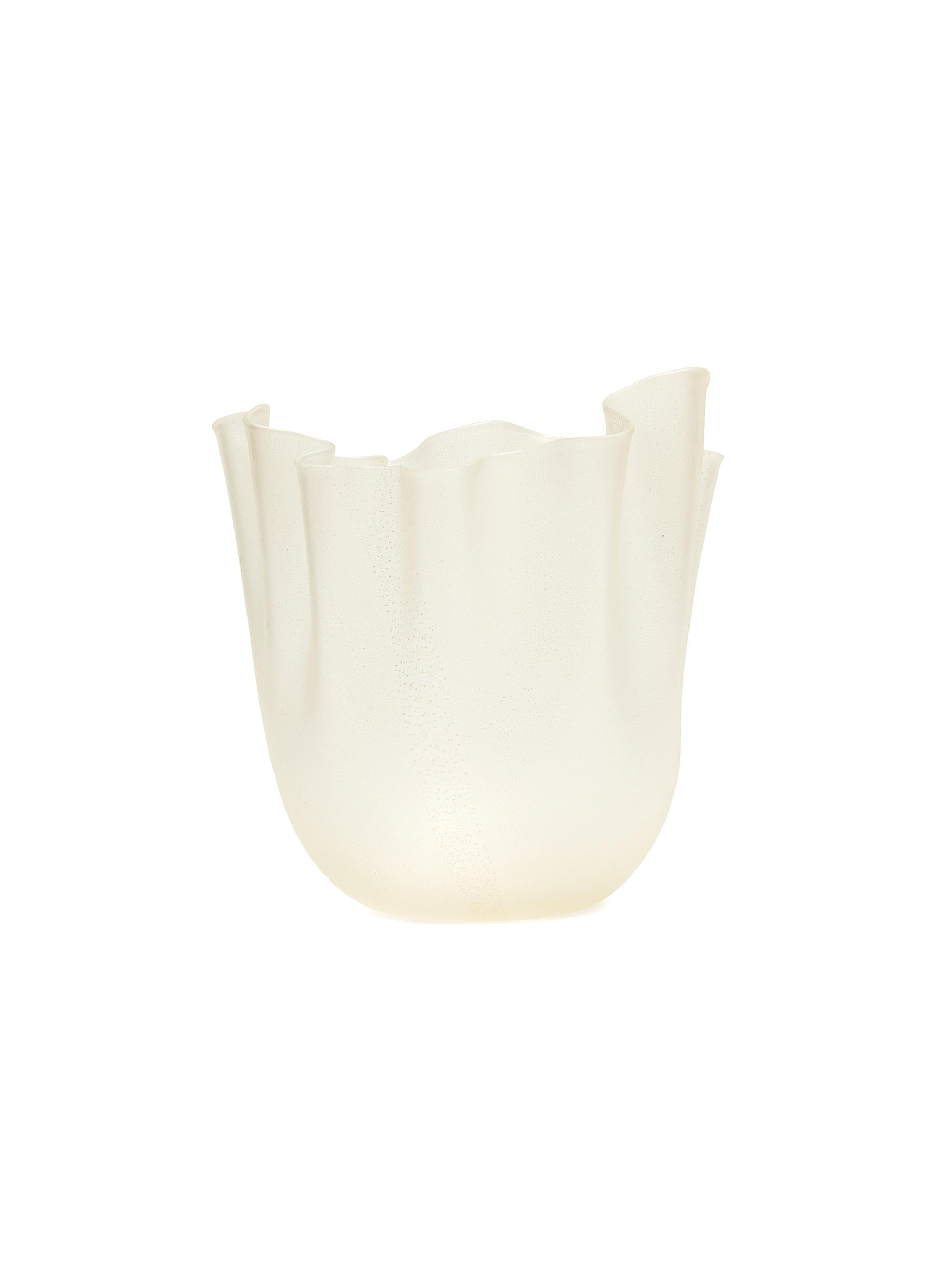 Fazzoletto Opalini Frozen Vase 700.02 - Crystal Gold Leaf