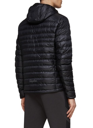 Back View - Click To Enlarge - RAPHA - ‘EXPLORE’ LOGO PRINT HIGH NECK HOODED DOWN PUFFER JACKET