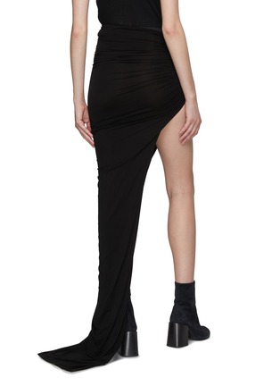 Back View - Click To Enlarge - RICK OWENS  - Slash Asymmetrical Skirt