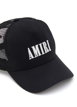 Detail View - Click To Enlarge - AMIRI - Logo Embroidery Cotton Trucker Hat