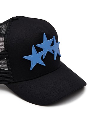 Detail View - Click To Enlarge - AMIRI - Three Star Appliquéd Cotton Trucker Hat