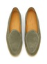 Detail View - Click To Enlarge - BAUDOIN & LANGE - ‘Stride’ Low Vamp Suede Natural Gum Sole Loafers