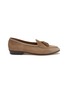 Main View - Click To Enlarge - BAUDOIN & LANGE - ‘Sagan Classic Tassels’ Low Vamp Suede Loafers