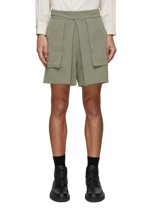 Main View - Click To Enlarge - RE: BY MAISON SANS TITRE - Adjustable Waist Layered Pocket Shorts