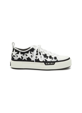 Main View - Click To Enlarge - AMIRI - ‘STARS’ LOW TOP LACE UP CANVAS SNEAKERS