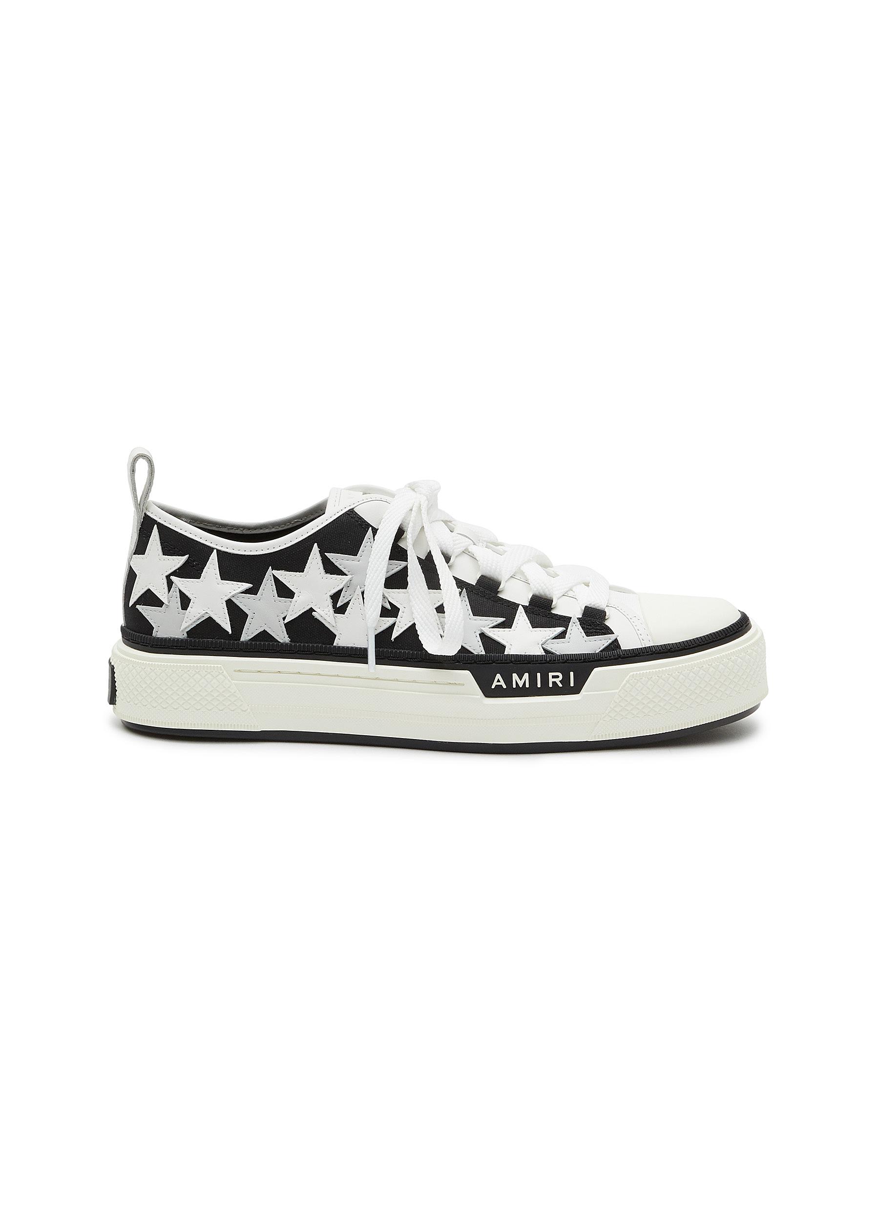‘STARS' LOW TOP LACE UP CANVAS SNEAKERS