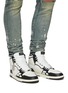 AMIRI - ‘SKEL’ HIGH TOP LACE UP LEATHER SNEAKERS