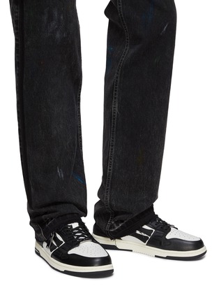 Figure View - Click To Enlarge - AMIRI - ‘Skel’ Leather Low Top Slip On Sneakers
