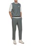 Figure View - Click To Enlarge - MANORS - Straight Leg Contrasting Logo Detail Trousers