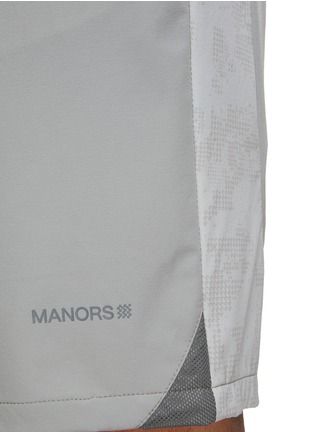  - MANORS - Side Panel Detail Elasticated Waist Pleated Back Leather Patch Shorts