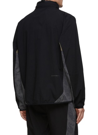 Back View - Click To Enlarge - MANORS - Stand Collar Detachable Hood Zip Up Course Jacket