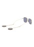 Figure View - Click To Enlarge - GUCCI - Discoball Charm Metal Frame Grey Lens Sunglasses