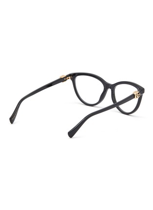 Figure View - Click To Enlarge - GUCCI - Logo Appliqué Acetate Frame Cat Eye Optical Glasses