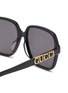 GUCCI - Logo Appliqué Square Acetate Frame Gret Lens Sunglasses
