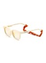 Main View - Click To Enlarge - GUCCI - Detachable Strap Acetate Round Frame Pink Lens Sunglasses