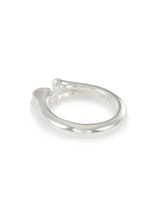 Detail View - Click To Enlarge - HATTON LABS - Silver Toned Metal Bone Ring