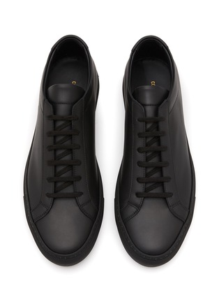 Detail View - Click To Enlarge - COMMON PROJECTS - ‘Retro Achilles’ Low Top Lace Up Leather Sneakers