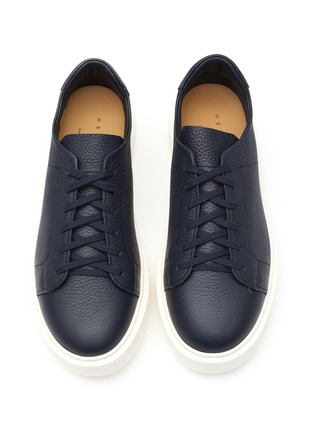 Detail View - Click To Enlarge - HENDERSON - ‘Chronos’ Pebble Leather Low Top Lace Up Tennis Sneakers